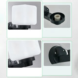 Contemporary White Square Glass Outdoor Wall Sconce Image - 16