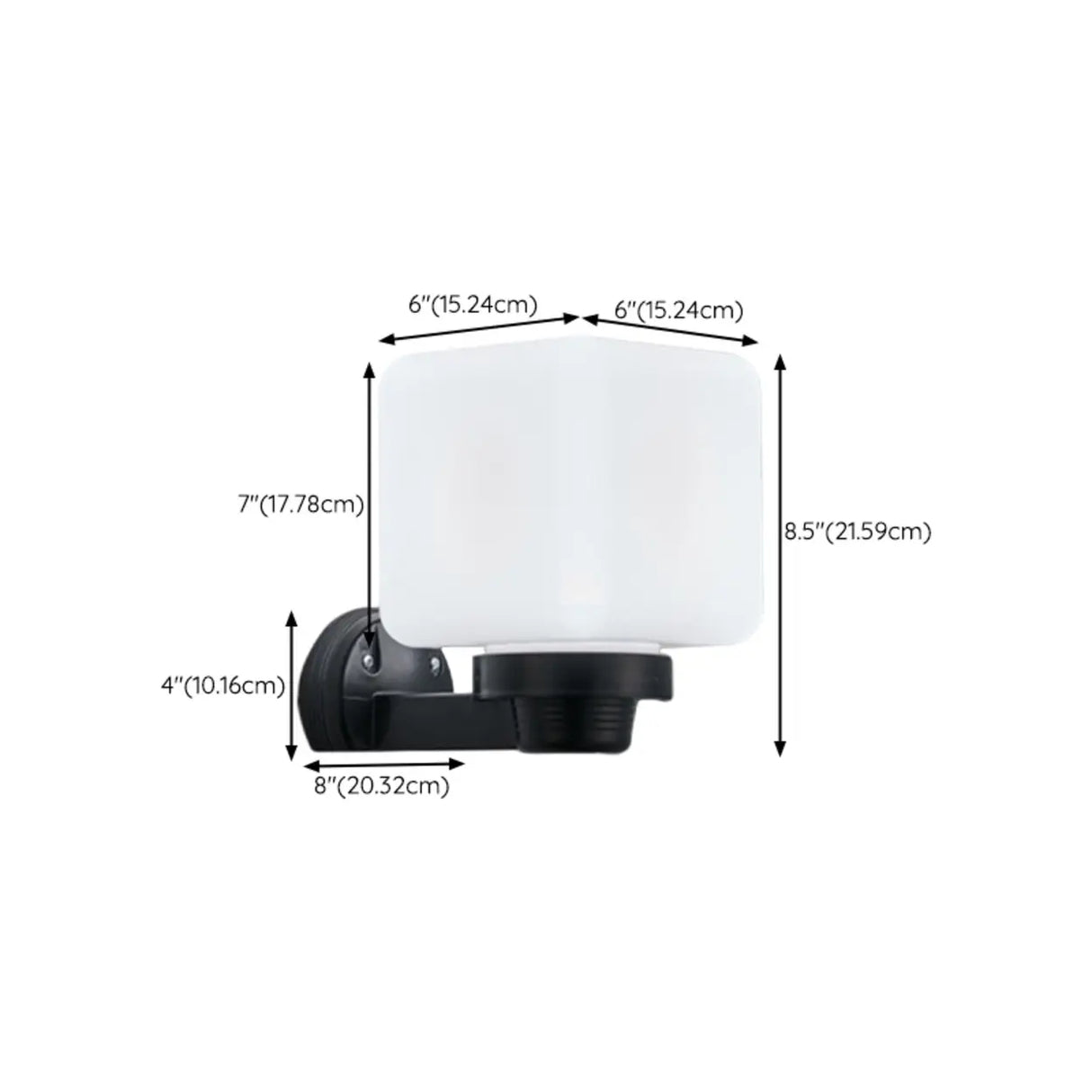 Contemporary White Square Glass Outdoor Wall Sconce Image - 20