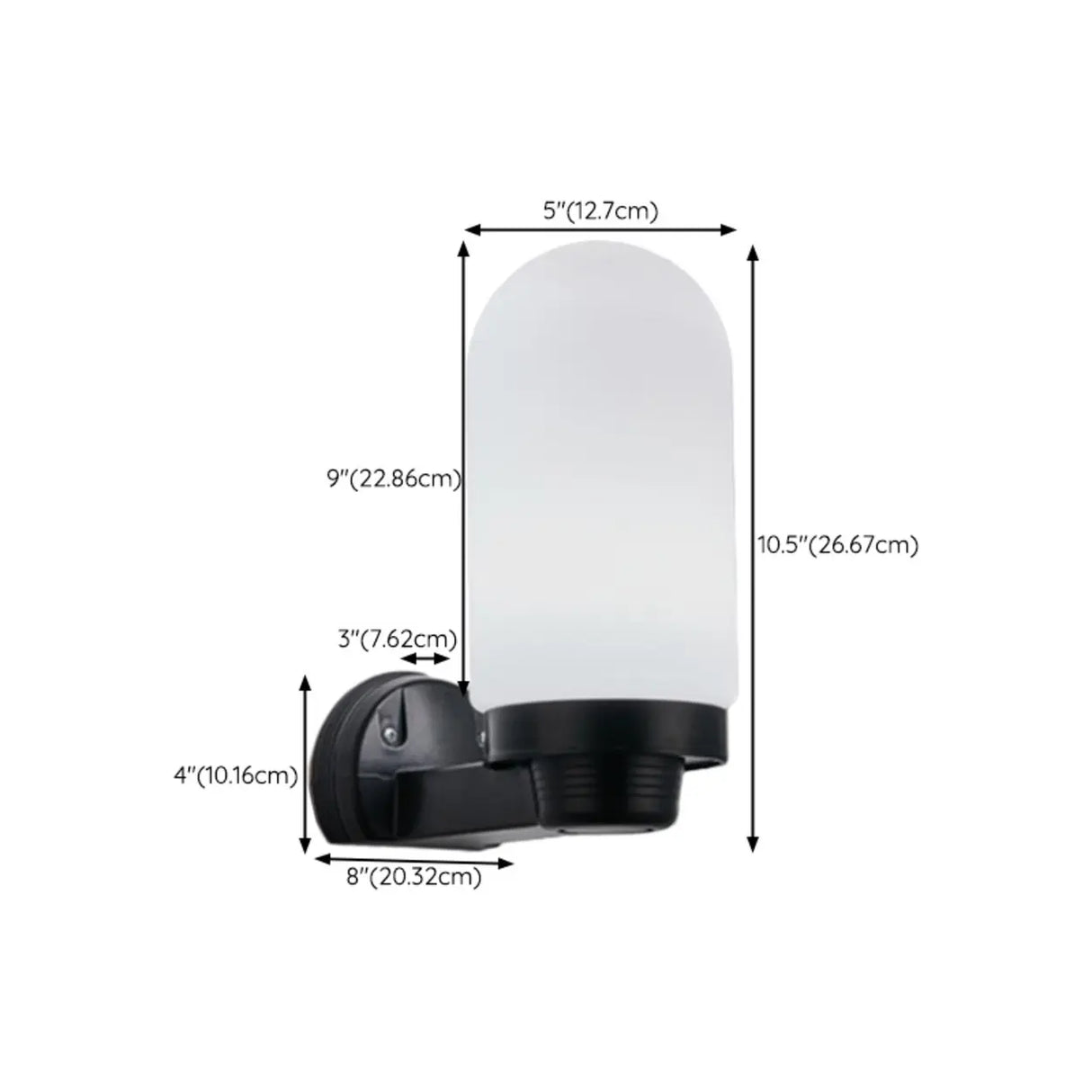 Contemporary White Square Glass Outdoor Wall Sconce Image - 21