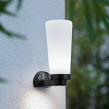 Contemporary White Square Glass Outdoor Wall Sconce Image - 3