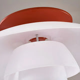 Contemporary White Tiered Cone Shade Floor Lamp Image - 11