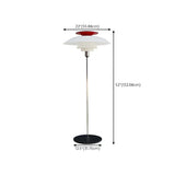 Contemporary White Tiered Cone Shade Floor Lamp #size