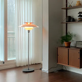 Contemporary White Tiered Cone Shade Floor Lamp Image - 5