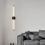 Contemporary White Vertical Wall Vanity Light Image - 2