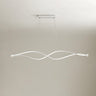 Contemporary White Wave LED Kitchen Island Light Image - 2