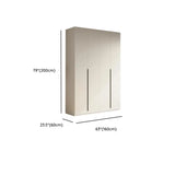 Contemporary White Wood Large Storage Shelves Armoire Image - 13