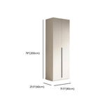 Contemporary White Wood Large Storage Shelves Armoire Image - 15