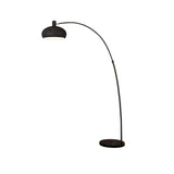 Contemporary Wide Dome Black Arched LED Floor Lamp Image - 4