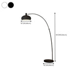 Contemporary Wide Dome Black Arched LED Floor Lamp #size