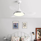 Contemporary Wood Ceiling Fan with Dimmable LED Light Image - 8