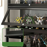 Contemporary Wooden Clear Black Figure Display Cabinet Image - 12