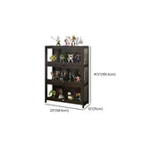 Contemporary Wooden Clear Black Figure Display Cabinet #size