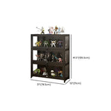 Contemporary Wooden Clear Black Figure Display Cabinet Image - 25