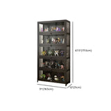 Contemporary Wooden Clear Black Figure Display Cabinet Image - 31