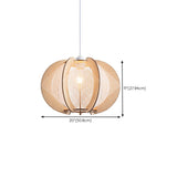 Contemporary Wooden Slatted Lantern Pendant Light Image - 16