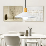 Contemporary Yellow Metal Dining Room Cone Pendant Light Image - 2