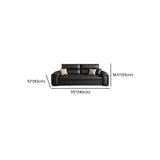 Convertible Black Sleeper Sofa Storage Futon with Arms #size