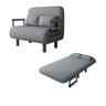 Convertible Dark Gray Compact Upholstered Futon Sofa Image - 13