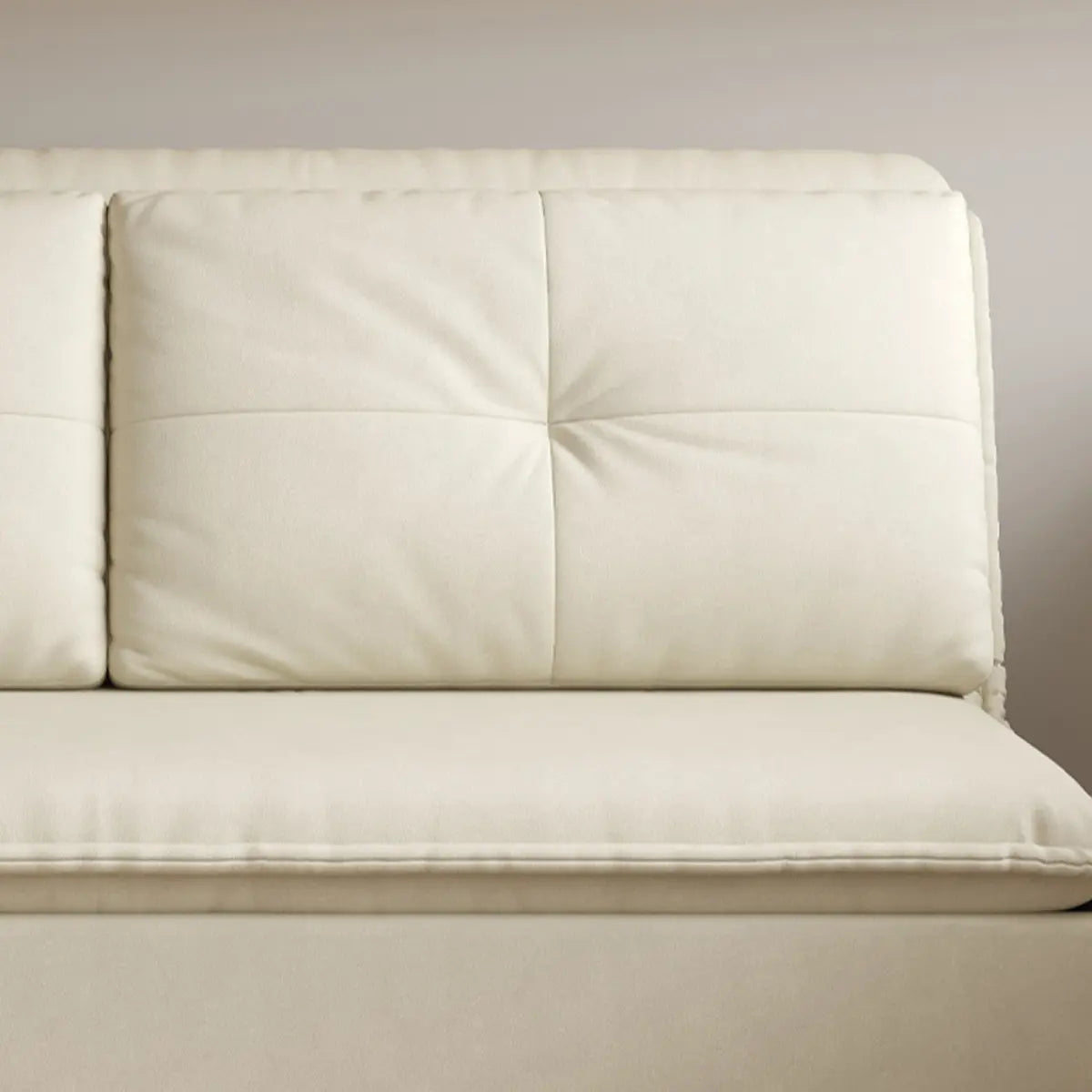 Convertible White Twin Modern Faux Leather Sofa Futon Image - 9