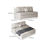 Convertible White Twin Tufted Back Leather Futon Sofa Image - 10