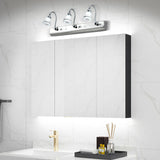 Cool Adjustable Clear Glass Sliver Arc Vanity Light Image - 4