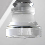 Cool Adjustable Clear Glass Sliver Arc Vanity Light Image - 9