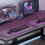 Cool Black Rectangle Cable Management Sled Gaming Desk Image - 10