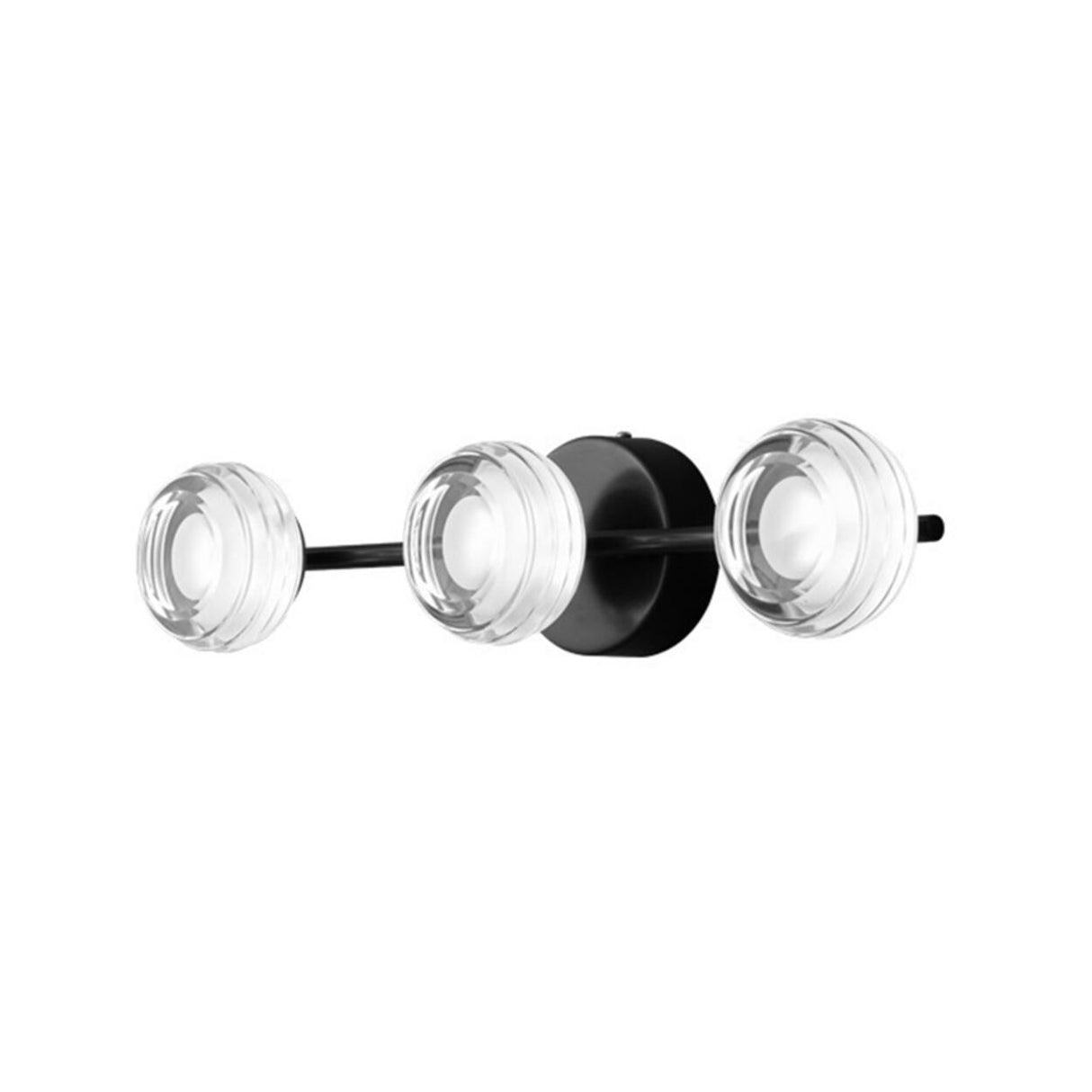 Cool Simplistic Round Black Bathroom Vanity Light Image - 17