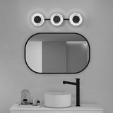 Cool Simplistic Round Black Bathroom Vanity Light Image - 7