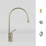 Copper High Arc Tall Touch Bathroom Sink Faucet with Handle Image - 11