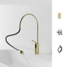 Copper High Arc Tall Touch Bathroom Sink Faucet with Handle Image - 24