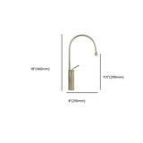 Copper High Arc Tall Touch Bathroom Sink Faucet with Handle Image - 37