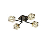 Coppery Cube Crystal Semi-Flush Mount Light 7-Light Image - 18