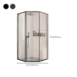 Corner Frameless Glass Hinges Shower Door with Handle Image - 10