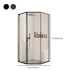 Corner Frameless Glass Hinges Shower Door with Handle Image - 11