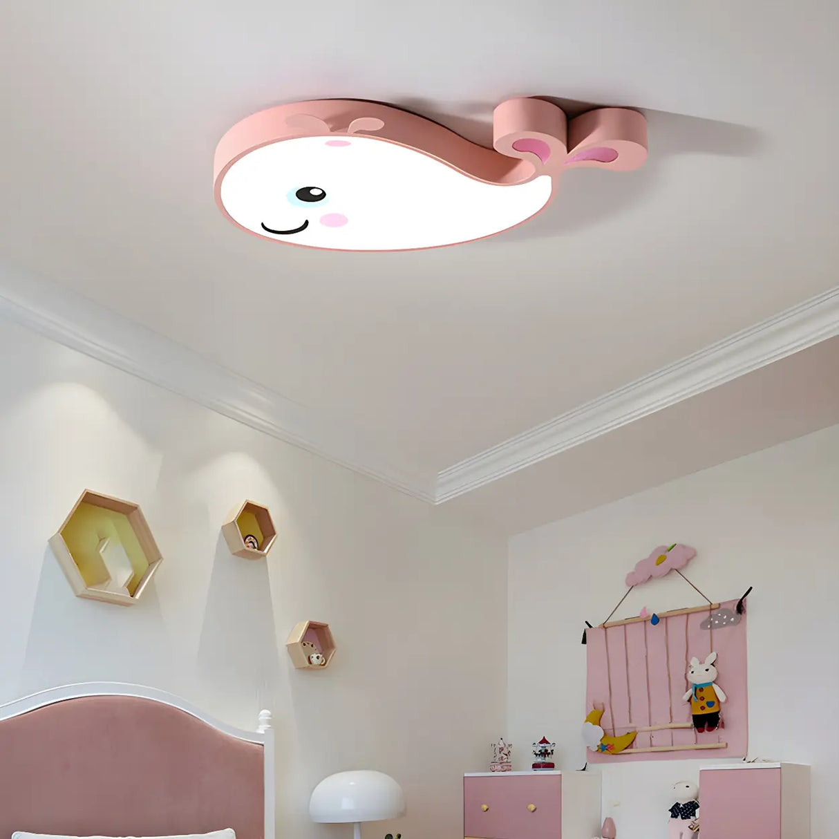 Corridor Adorable Whale LED Flush Mount Ceiling Light Image - 18