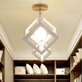 Corridor Black Pyramid Rotatable Flush Mount Light Image - 13