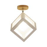 Corridor Black Pyramid Rotatable Flush Mount Light Image - 14