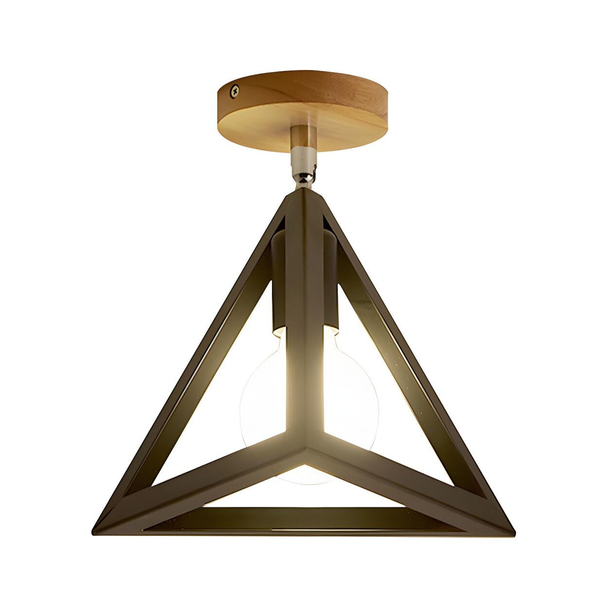 Corridor Black Pyramid Rotatable Flush Mount Light Image - 3