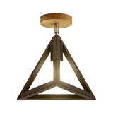 Corridor Black Pyramid Rotatable Flush Mount Light Image - 3