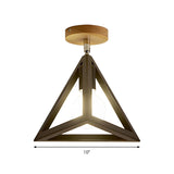 Corridor Black Pyramid Rotatable Flush Mount Light Image - 4