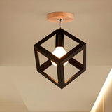 Corridor Black Pyramid Rotatable Flush Mount Light Image - 9