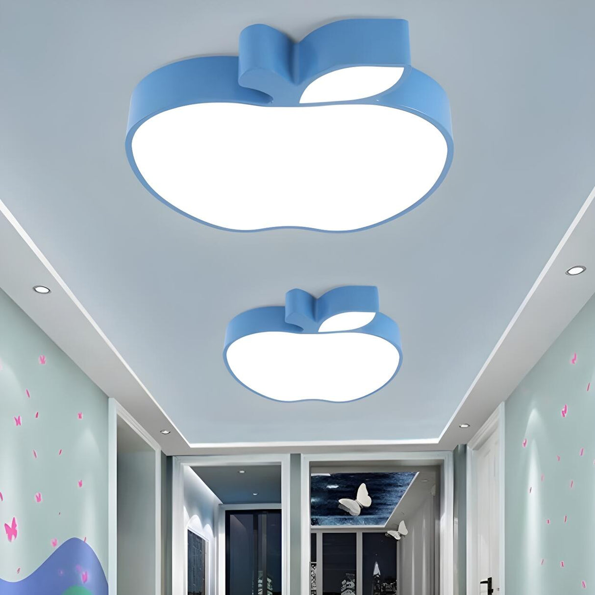 Corridor Blue Apple LED Flush Mount Ceiling Light Image - 1