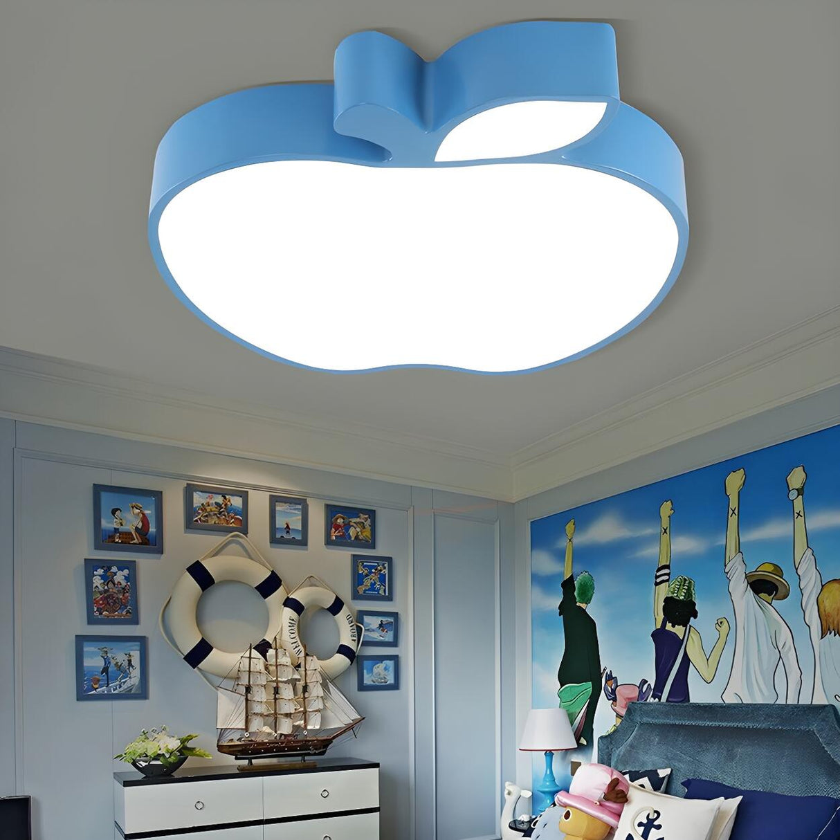 Corridor Blue Apple LED Flush Mount Ceiling Light Image - 2