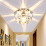 Corridor Crystal Blossom LED Flush Mount Ceiling Light Image - 1