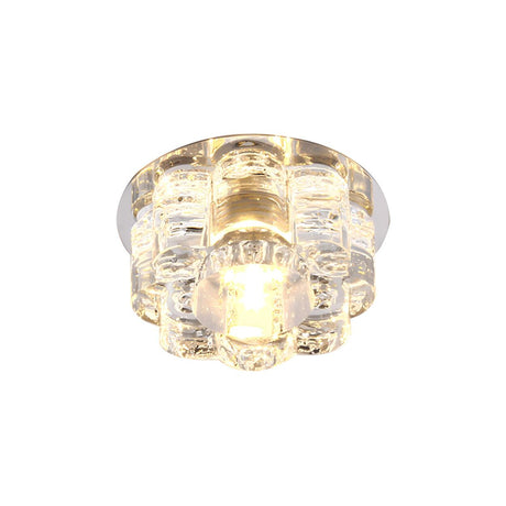 Corridor Crystal Blossom LED Flush Mount Ceiling Light Image - 2