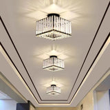 Corridor Cube Crystal Semi-Flush Mount Ceiling Light Image - 4