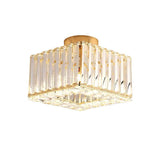 Corridor Cube Crystal Semi-Flush Mount Ceiling Light Image - 5