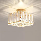 Corridor Cube Crystal Semi-Flush Mount Ceiling Light Image - 9