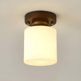 Corridor Cube Glass Semi-Flush Mount Ceiling Light Image - 10